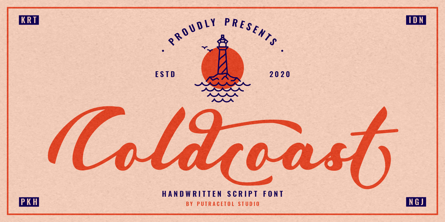 Пример шрифта Coldcoast